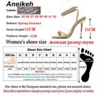 Aneikeh 2025 Summer New Sandals Women Shoes Transparent Color Matching Electroplating High Heel Toe Sandals Heels Party Pumps - Image 6