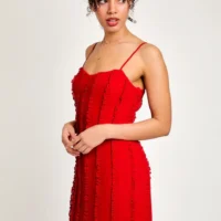 Red Spaghetti Strap Mini Dress
