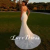Sexy Square Collar Wedding Dress With Detachable Train - Image 3