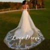 Sexy Square Collar Wedding Dress With Detachable Train - Image 2