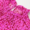 Rose Red Leopard Print Ruffled Trim Tiered Maxi Dress - Image 6