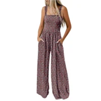 Summer Sexy Sling Jumpsuits Women'S Fashion Printed Loose Pencil Pants Casual - Image 5